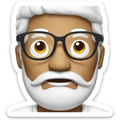 White Santa in his thirties with glasses  sticker