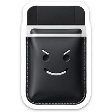 make an snus/nicotine pouce imoji of a black pouce  sticker