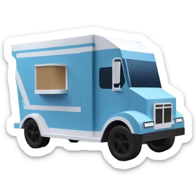 papercraft, darth Vader’s 2026 pearl-blue ice-cream step van sticker