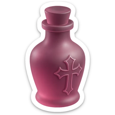 pink goth potion bottle, frosted and gothic sticker