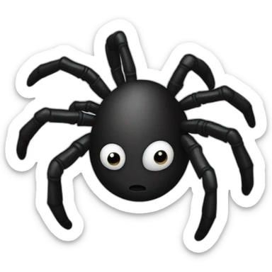 black spider mascot headshot sticker