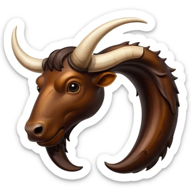 Buffalo horns. No face. sticker