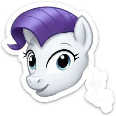Rarity from mlp emoji love  sticker