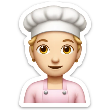 soft pink baker with fair skin  sticker