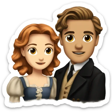 jack dawson and rose from titanic sticker
