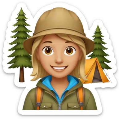 People who are going camping should wear a camping outfit sticker