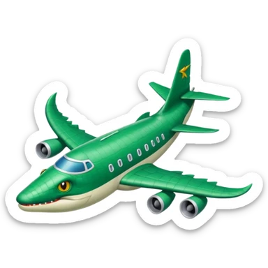 Hazme un cocodrilo con cuerpo de avión sticker