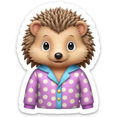 hedgehogs in pajama sticker