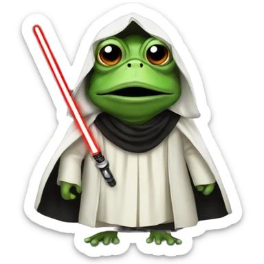 Frog as a sith lord sticker