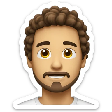 Amazed person, Latino_guy, brown_hair, -shaggy hair, -straight_hair, goatee, pierced nose sticker