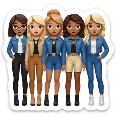 Katseye music group 6 members all girl sticker