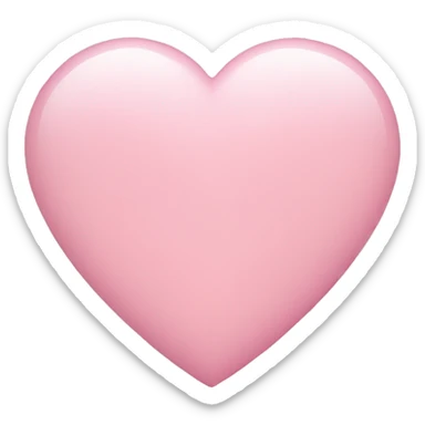 Light pink heart sticker