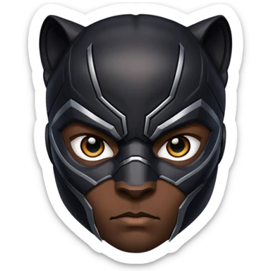 black panther superhero face sticker