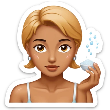 female salt bae sprinkling salt sticker