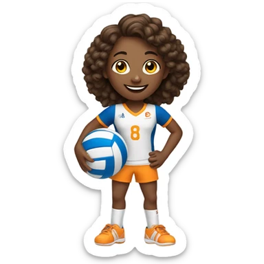 Cute Volleyball player sticker