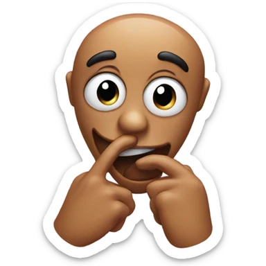 emoji sucking hand  sticker