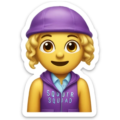 Letters that say squirt squad  sticker