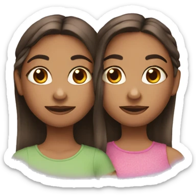 Two girl cousins  sticker