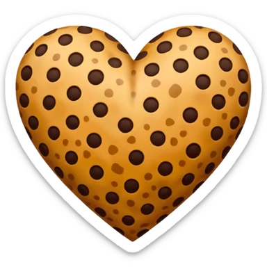Cheetah print heart sticker
