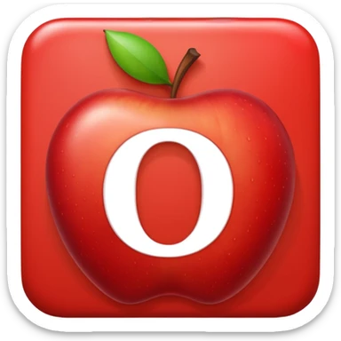 Empty apple like o with letter o up and B down in the midlle sticker