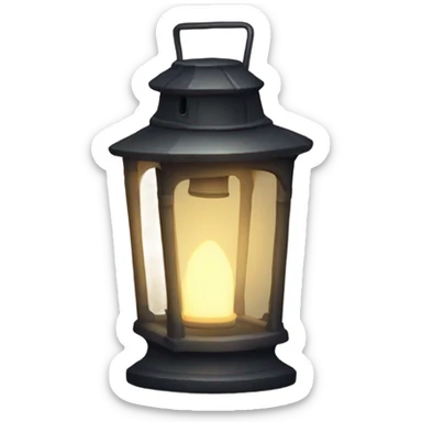A glowing, old-fashioned lantern  sticker