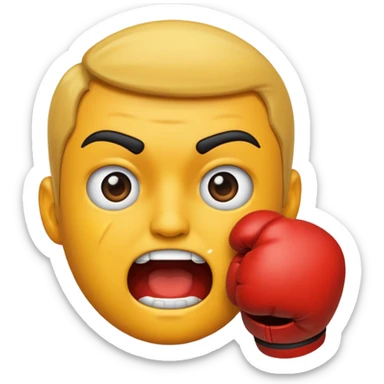 Getting Punched in the face sticker