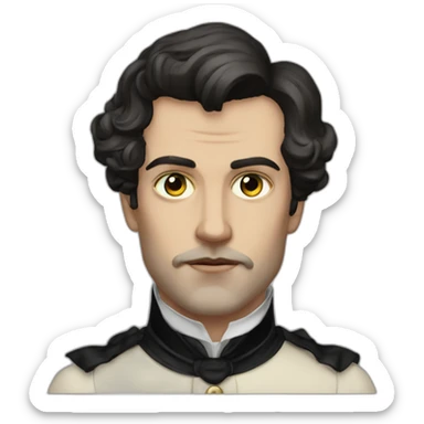 serious victorian gothic aristocrat male sticker