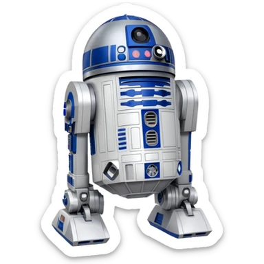 A robot R2D2 of starwars sticker