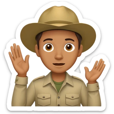 A safari expert giving a talk sticker