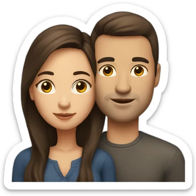 a-shaved-man-with-short-length-dark-hair-kissing-a-woman-with-long-brown-hair sticker