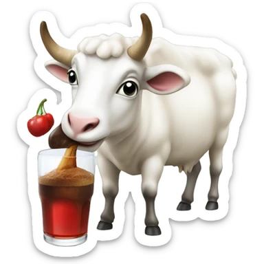 Une chèvre qui boit un coca  sticker