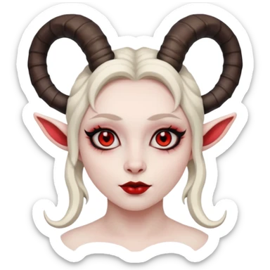 People with goat horn sticker