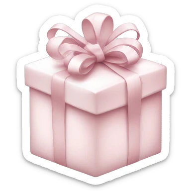 Light pink Christmas gifts under a white Christmas tree  sticker