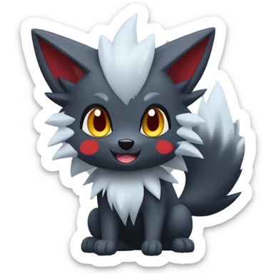 Chibi Zorua-Zoroark-Mightyena sticker