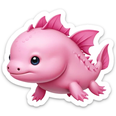 pink cute axolotl stitch sanrio sticker