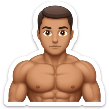 Create a buffed and defined chest view sticker