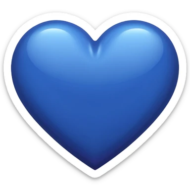 solid color purpuleish blue heart sticker