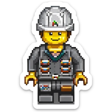 Lego construction sticker