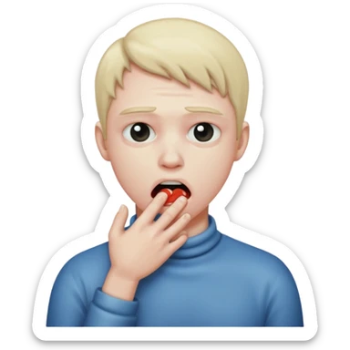 a person strangling themselves  sticker