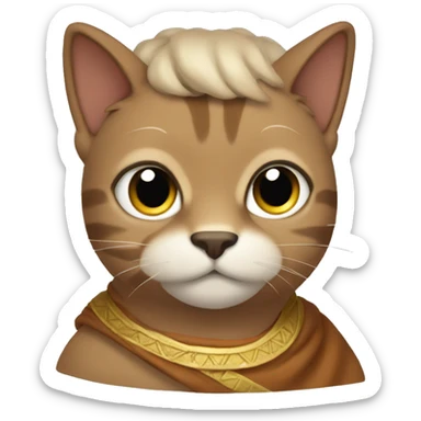 brown-cat-in-a-toga sticker
