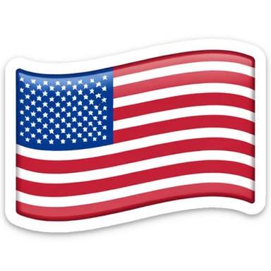 USA flag simple clear sticker