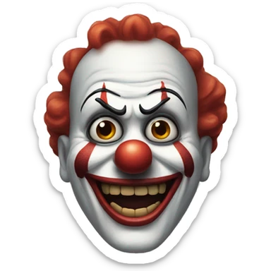 Scary clown from a movie  sticker