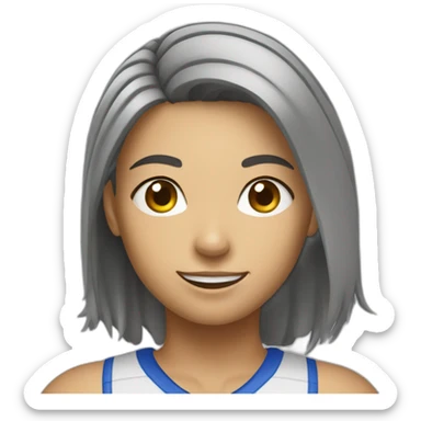 create a female volleyball player sticker