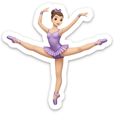 Una chica con vestuario de bailarina urbana con las piernas flexionadas, el dedo índice en la boca, el tren superior inclinado hacia la izquierda y con la cadera proyectada hacia la izquierda sticker