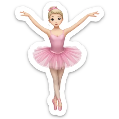 full body balet with tutu sticker