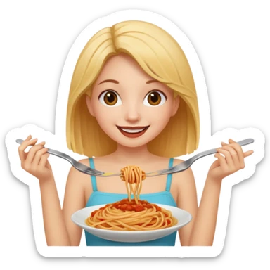 Üstünde askılı olan mutlu kız  sticker