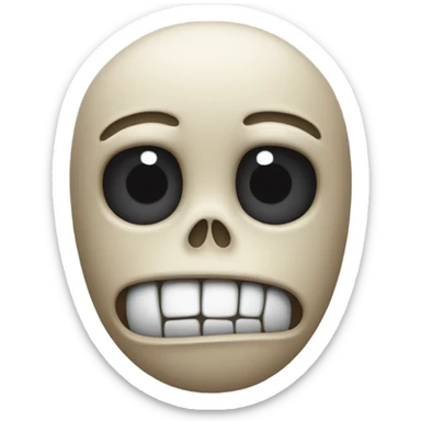 Dead with a sad emoji combined  sticker