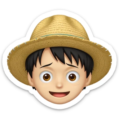 Quiero un emoji de Luffy que le haga reír sticker
