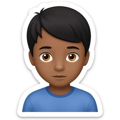 7 yaş siyah göz siyah saç erkek çocuk sticker