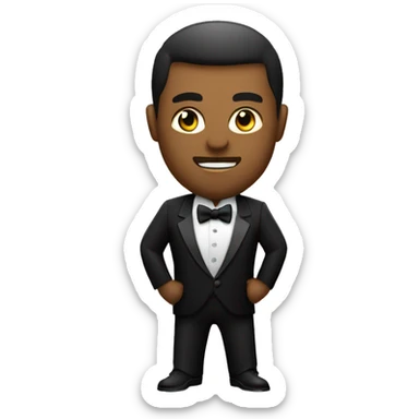 nightclub bouncer wearing a tuxedo outside a club sticker